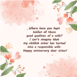 100 Happy Wedding Anniversary Wishes for Sister (2024)