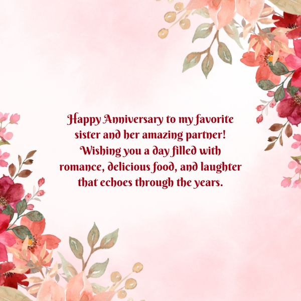 best Anniversary Wishes for Sister