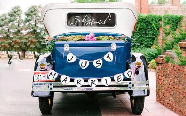 25 Fancy Wedding Car Decoration Ideas and Accessories 2022