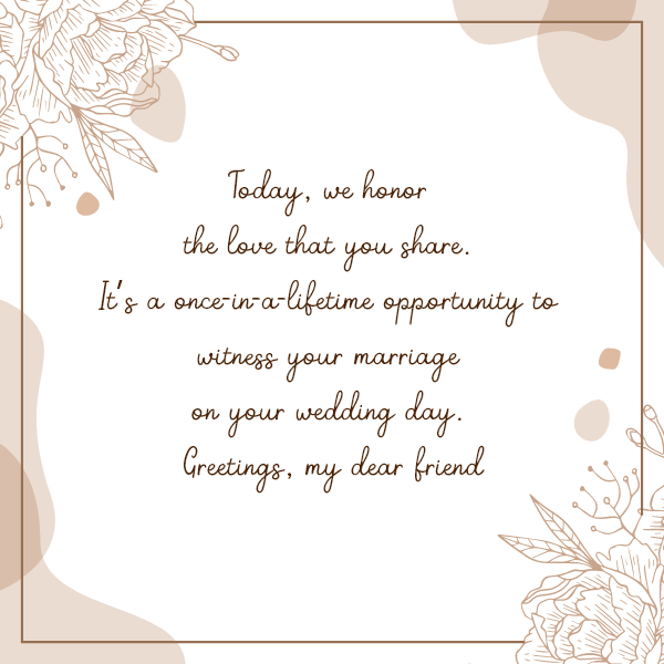 wedding day quotes for a friend