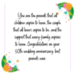 125+ Hearttouching 50th Wedding Anniversary Wishes, Messages and Quotes