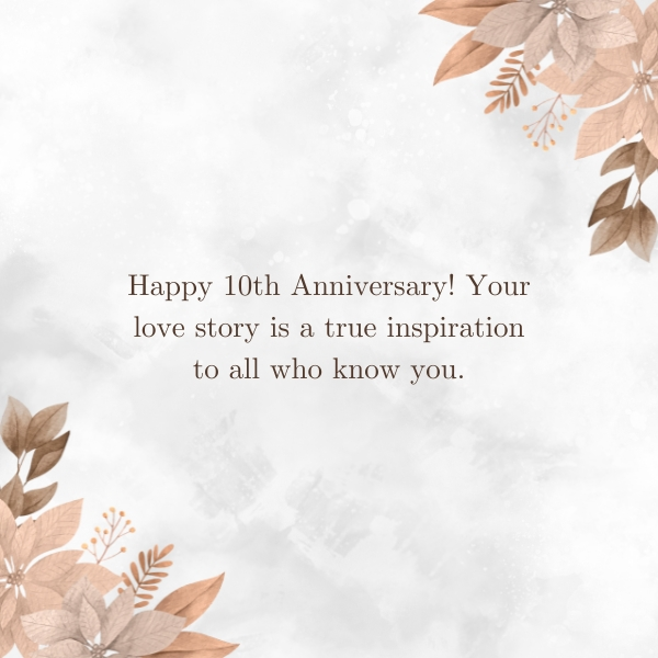 10th Wedding Anniversary Wishes For Couple