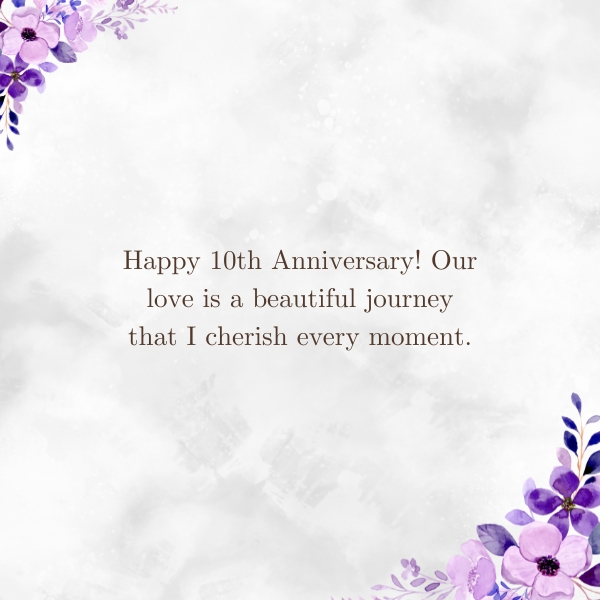 Romantic 10th Wedding Anniversary Wishes