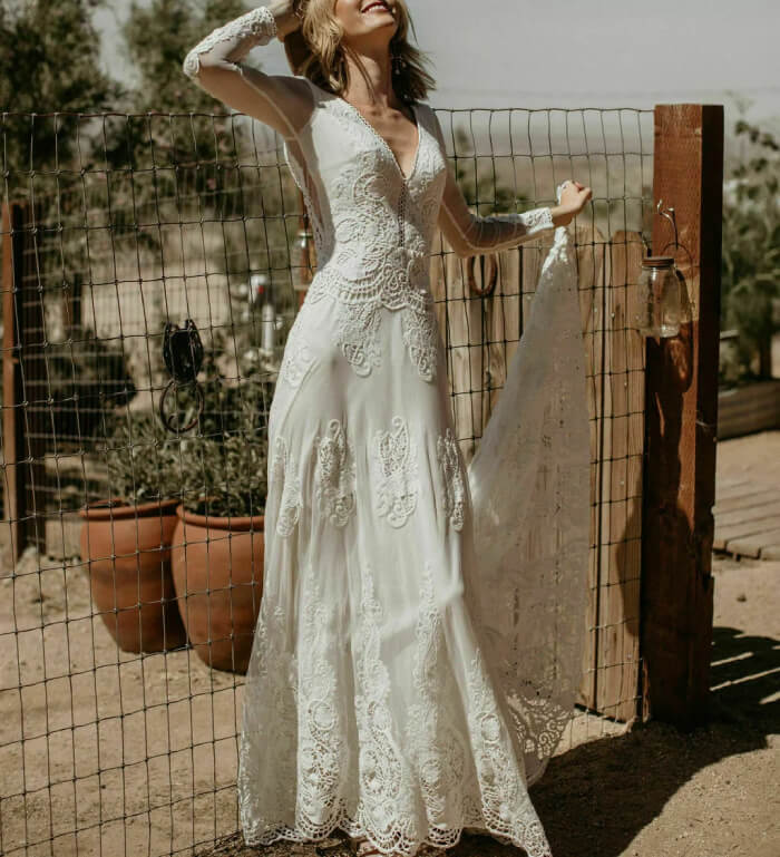 25+ Stunning Boho Wedding Dress Ideas of 2024