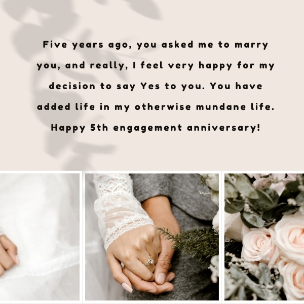 5th Engagement Anniversary Wishes (2)