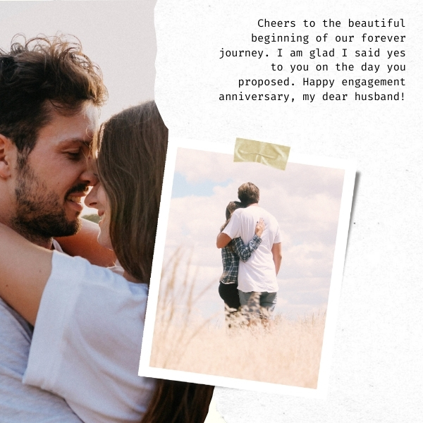 Engagement Anniversary Wishes for Husband