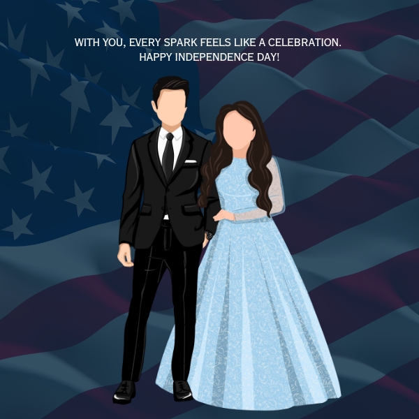 Lovely 4th of July Captions for Newly Wed Couples
