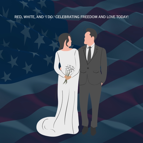 The Best 4th of July Captions for Newly Wed Couples