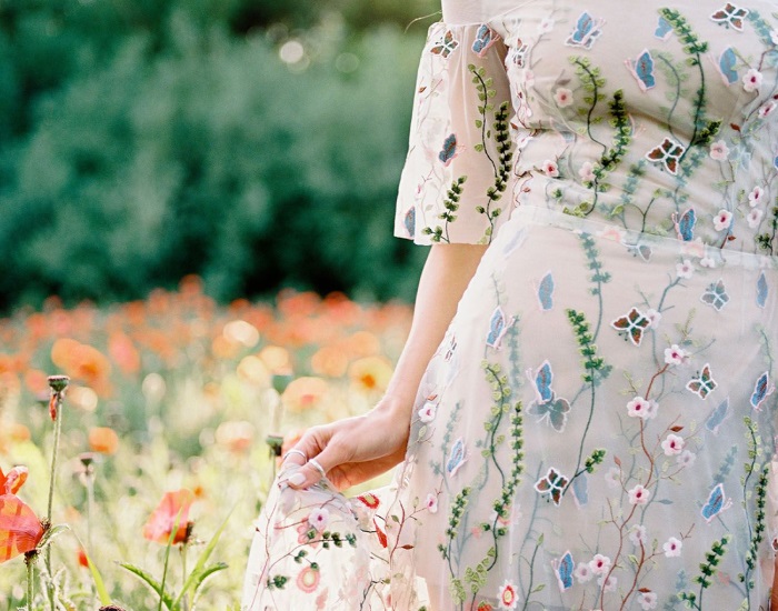 Bridal Gown Wildflower Wedding