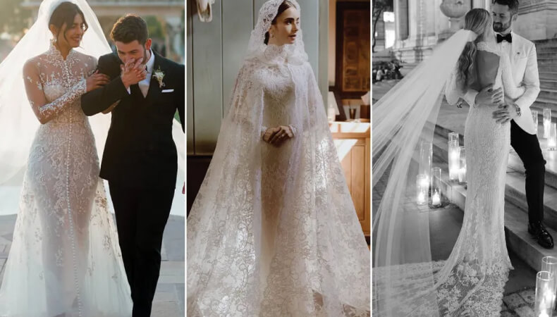 Celebrities in Stunning Ralph Lauren Wedding Dresses