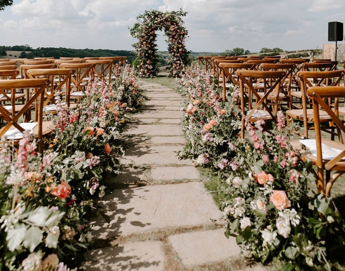 Ceremony Aisle Wildflower Wedding