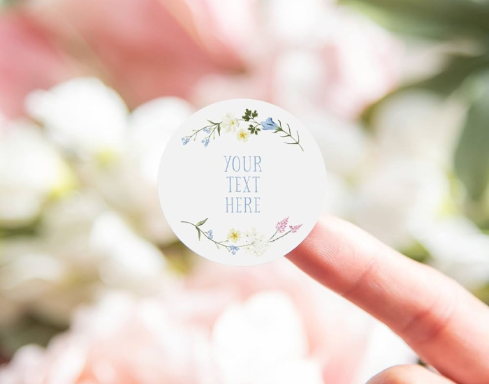 Customized Labels Wildflower Wedding