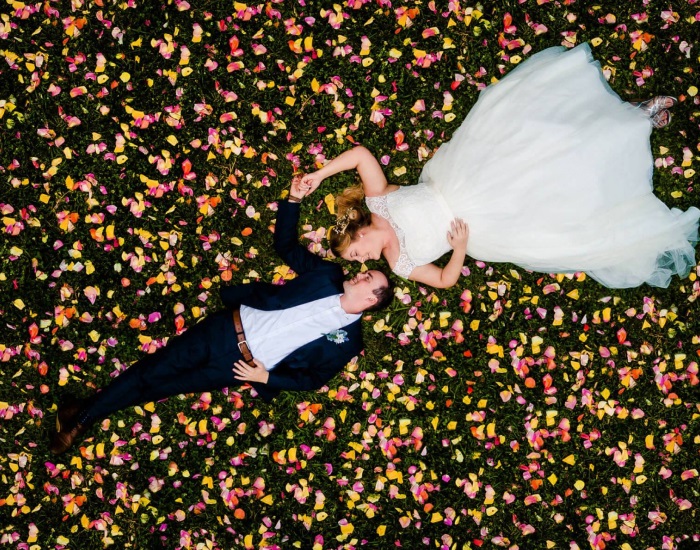 Drone Footage Wildflower Wedding