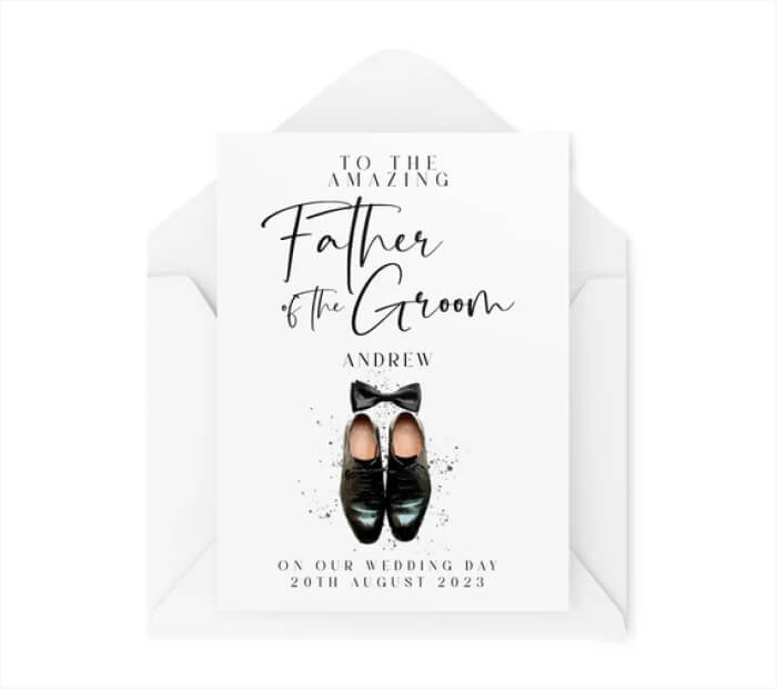 Father of the Groom Personalised Card