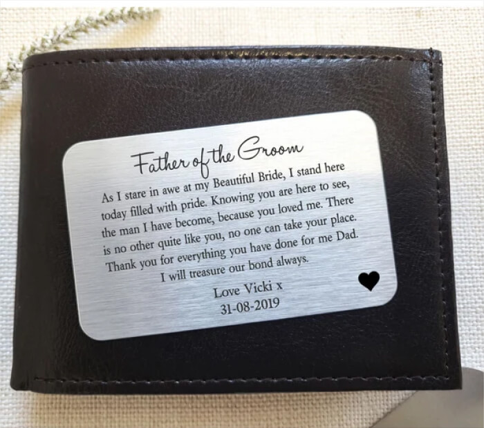 Father of the Groom Wallet Card