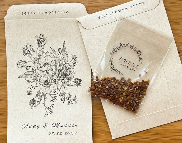 Seed Packets Wildflower Wedding