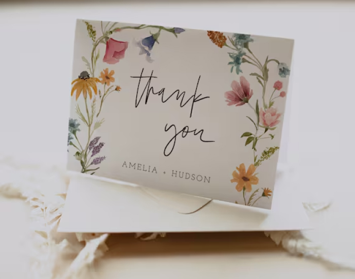 Thank You Notes Wildflower Wedding