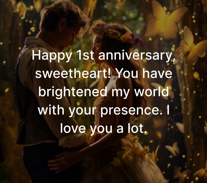 1st Long distance anniversary wishes for Your Special One