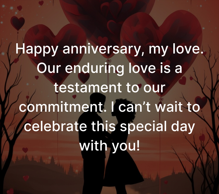 Long-distance anniversary wishes for Wife (Her) - 1