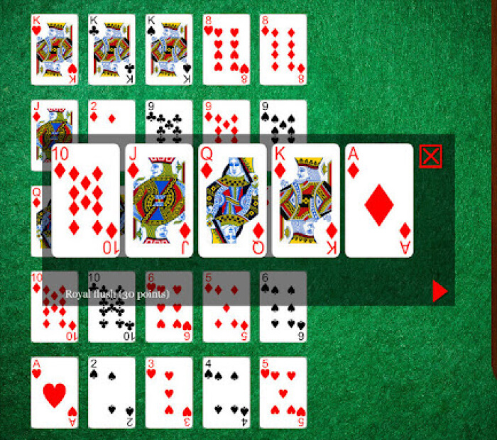 Poker cards game