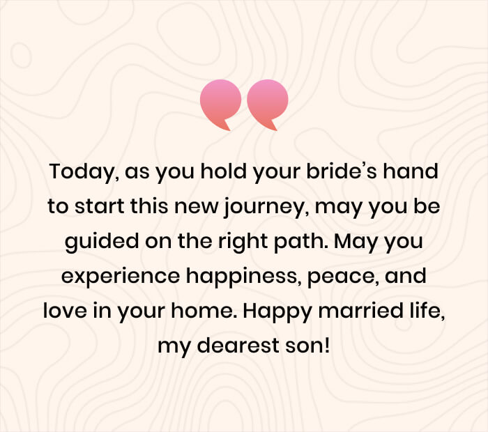 Wedding Card Wishes For Your Son