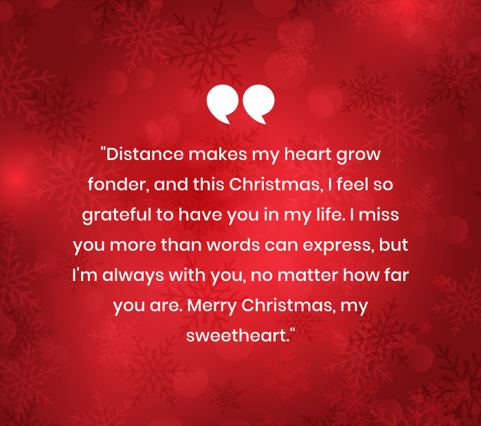 Long Distance Christmas Messages for Him