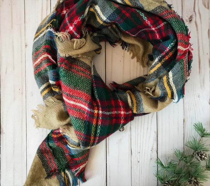 Plaid Blanket Scarf