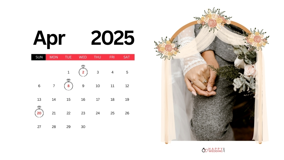 Christian Wedding Dates Apr 2025