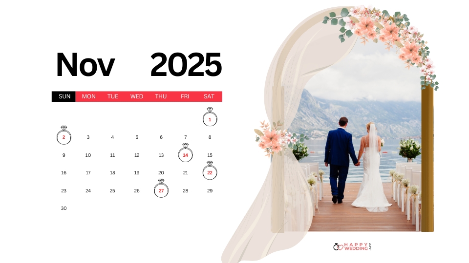 Christian Wedding Dates in Nov 2025