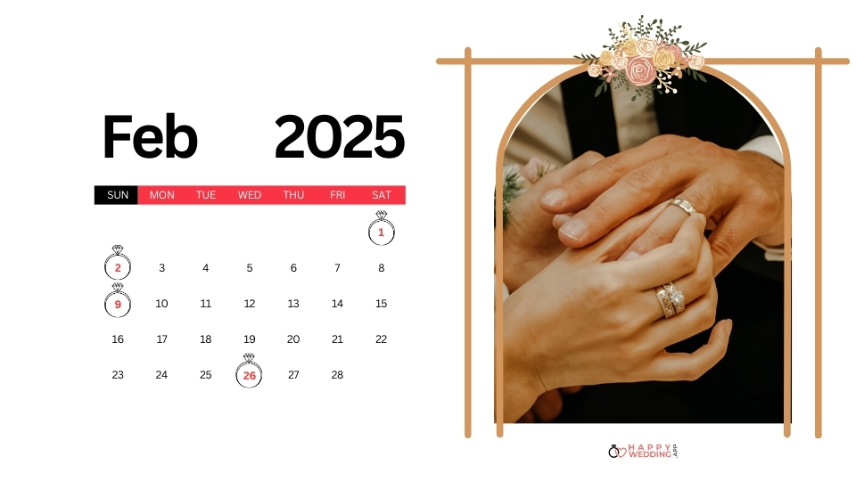 Christian Wedding Dates in feb 2025