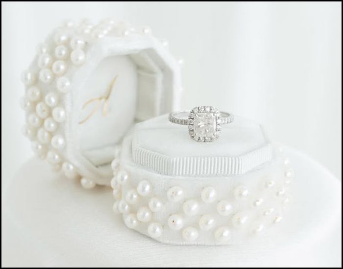 Pearl-Encrusted Ring Box